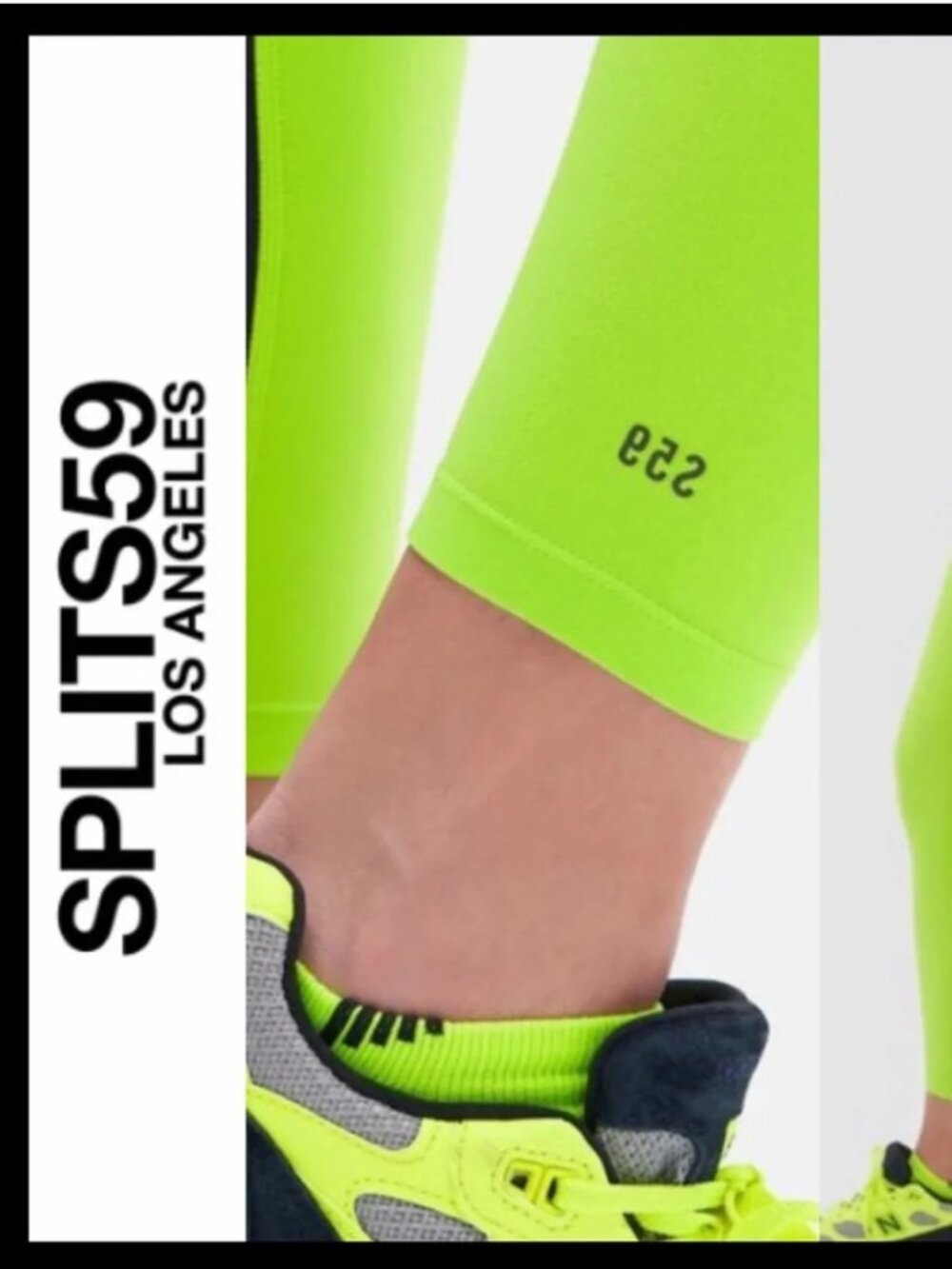 Splits59 Liya Airweight High Waist Legging in Neon Lime - XS - Factory Sealed